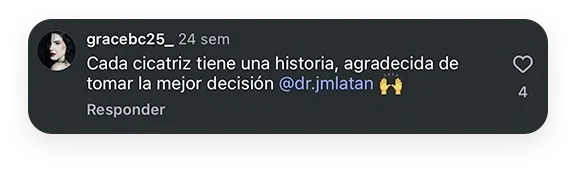 gracebc25_: Cada cicatriz tiene una historia, agradecida de tomar la mejor decisión @dr.jmlatan